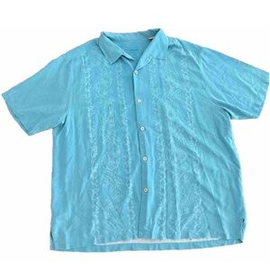 EUC Tommy Bahama 100% Silk Hawaiian Camp Shirt‎ Bali Border Tropical XXXL